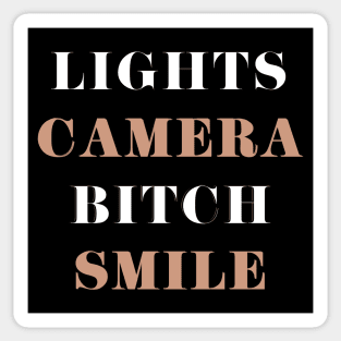 Lights Camera And Smile Sticker